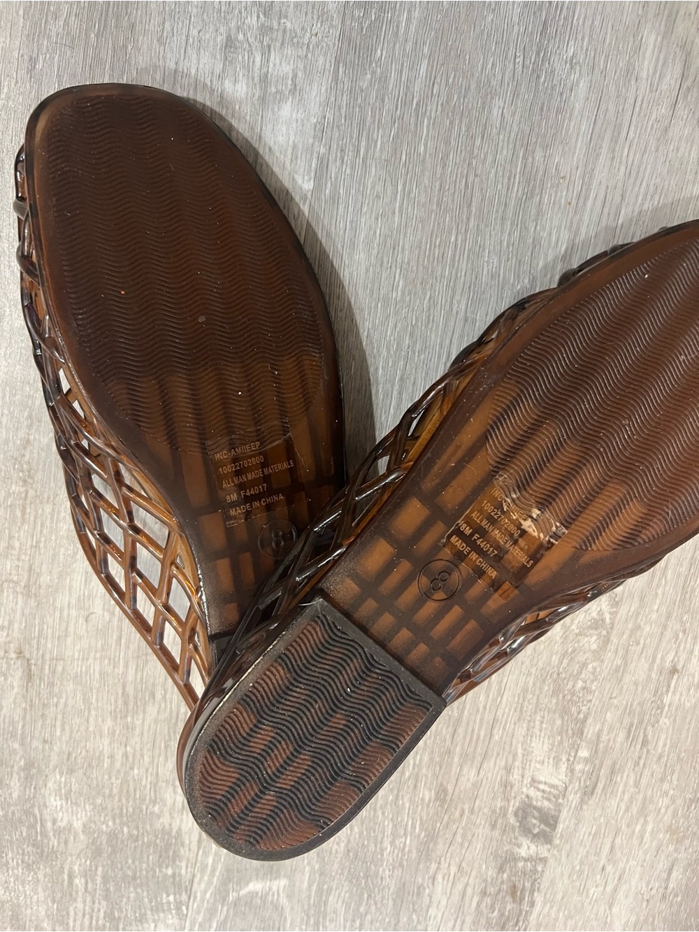 INC International Concepts Brown Jelly Slide Amiiee Mules - Picture 6 of 7